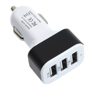 Universal 3-Port USB Car Charger Adaptor